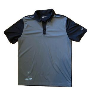 Men’s NIKE GOLF POLO SHIRT DRI-FIT Black And Gray
